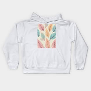 Leaves pastel seamless pattern Kids Hoodie